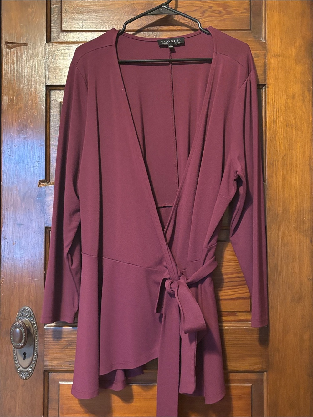 Eloquii Wrap Blouse with Self-Tie
